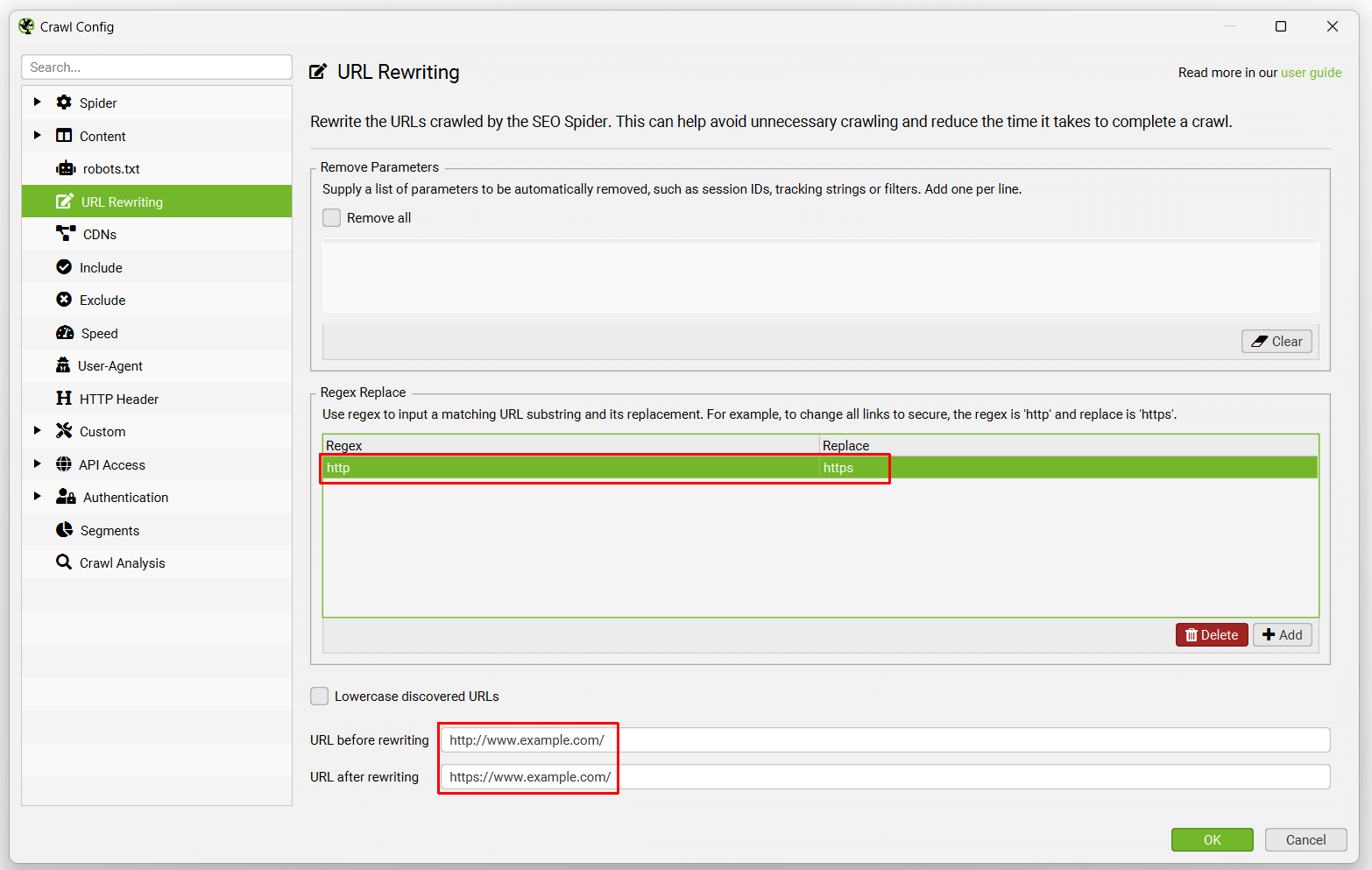 URL Rewriting Regex Replace