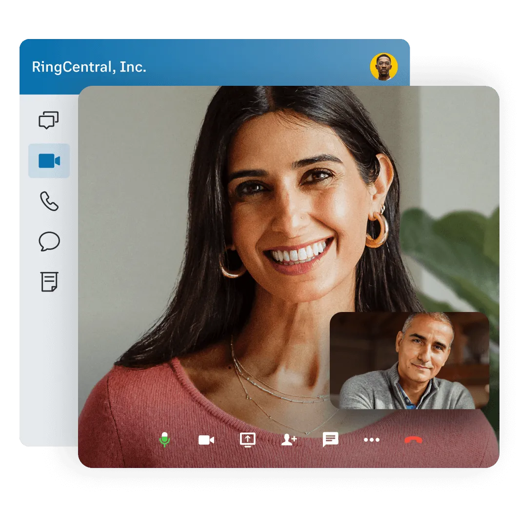 Videollamadas de dos personas a través de la aplicación de RingCentral