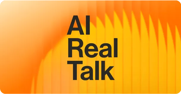 AI Real Talk Series webinar title