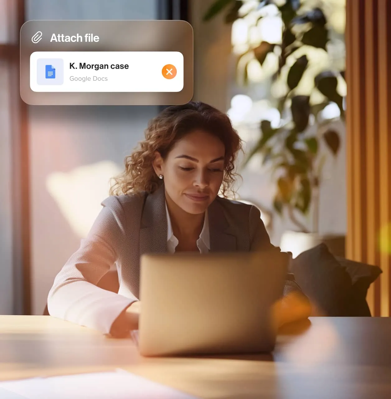 Lawyer attaching a file to send an eFax via RingCentral Fax