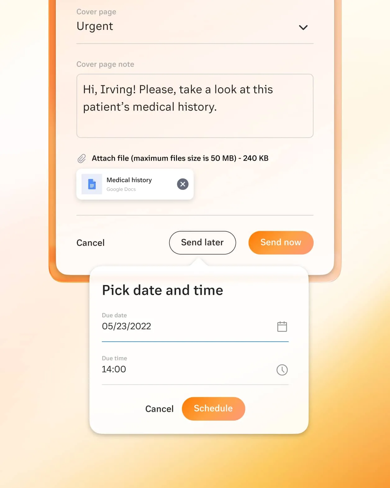 Schedule faxes with Send Later feature on RingCentral