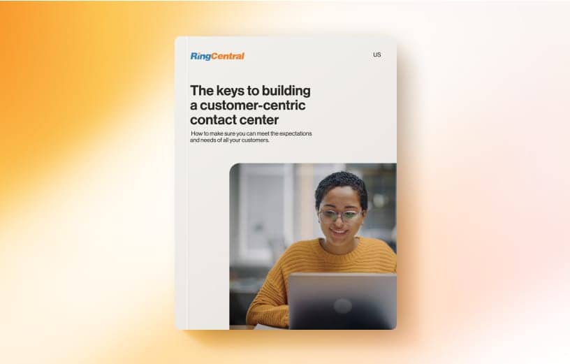 Cover of an infographic on building a customer-centric contact center