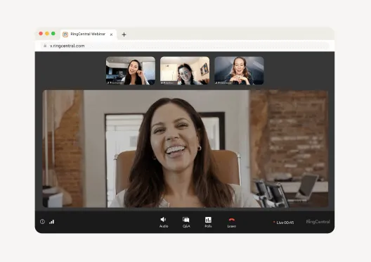 A RingCentral webinar in progress