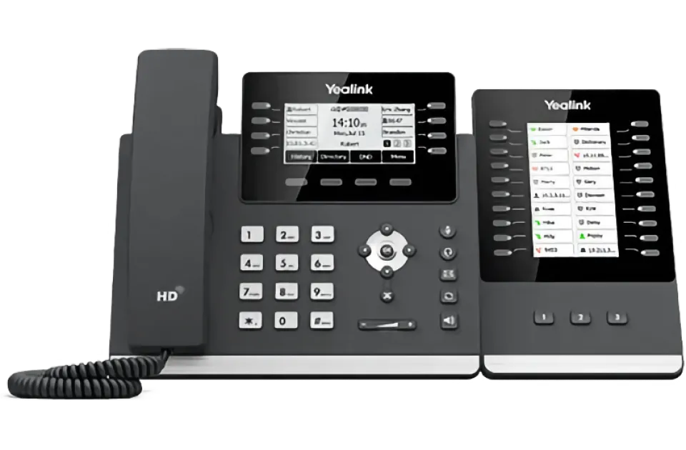 Yealink T43U Ultra-elegant Gigabit IP Phone with 1 Expansion Module EXP43