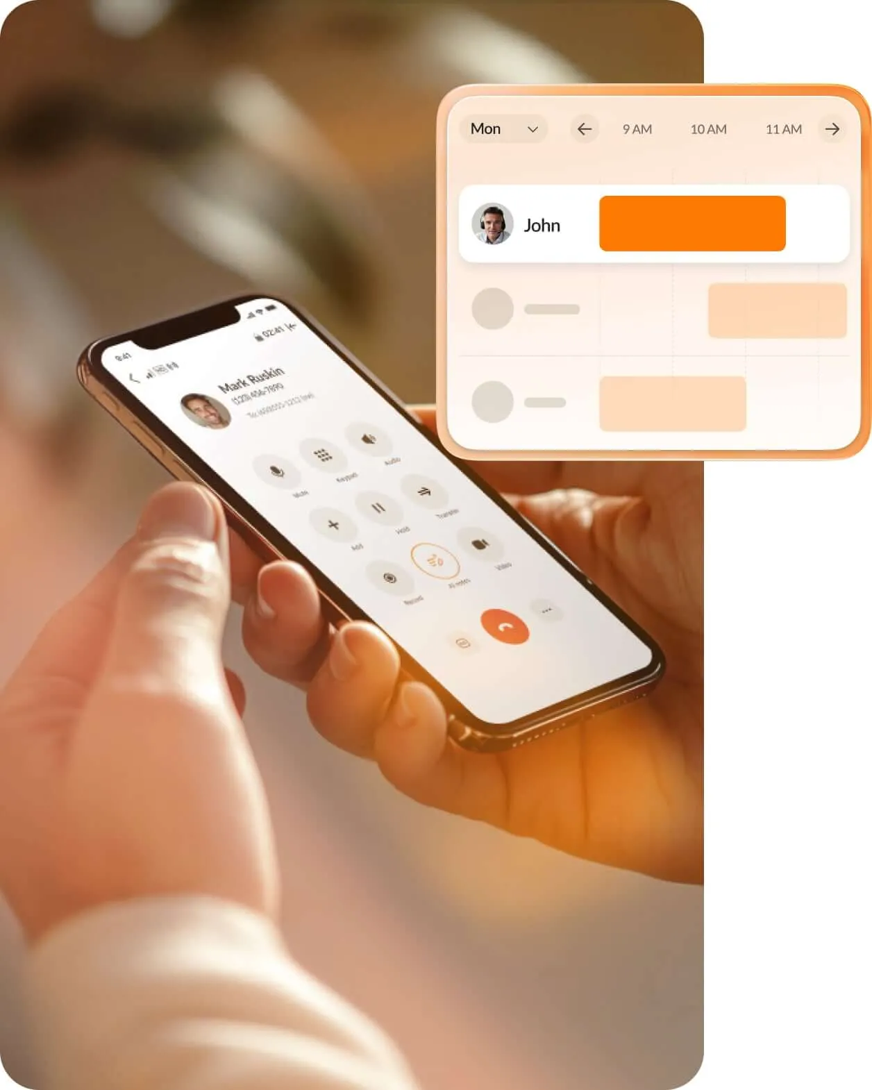 A contact center agent assisting a customer over the phone