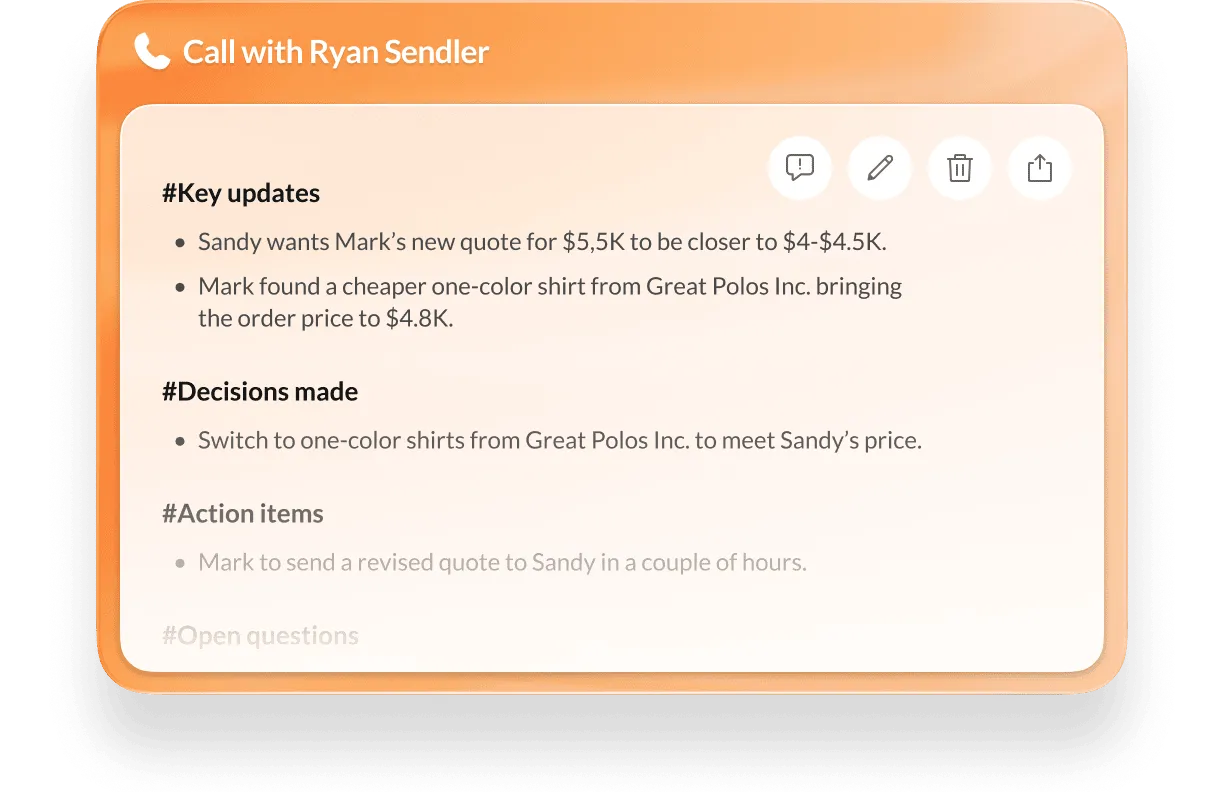 RingCentral's AI-assisted Instant summaries