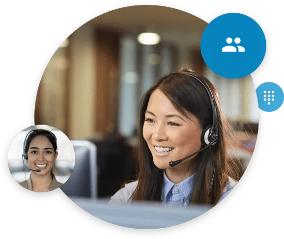 A customer’s call in the process of being transferred to the phone of a more appropriate employee