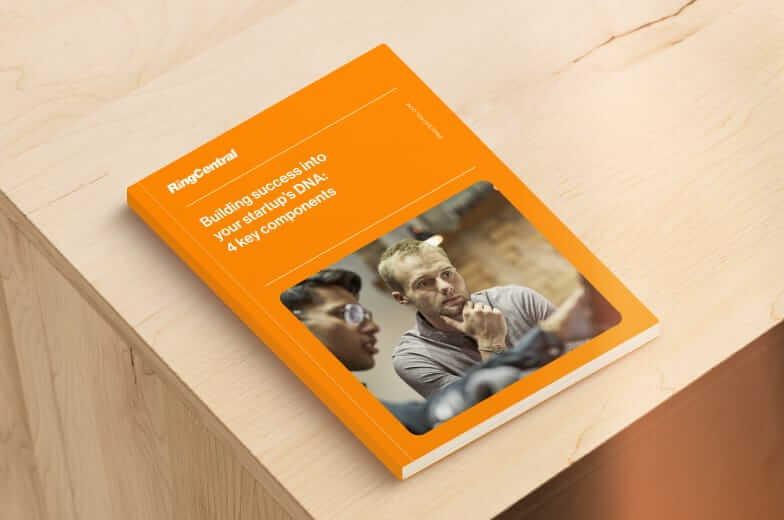 The cover of RingCentrals Building success into your startup's DNA ebook