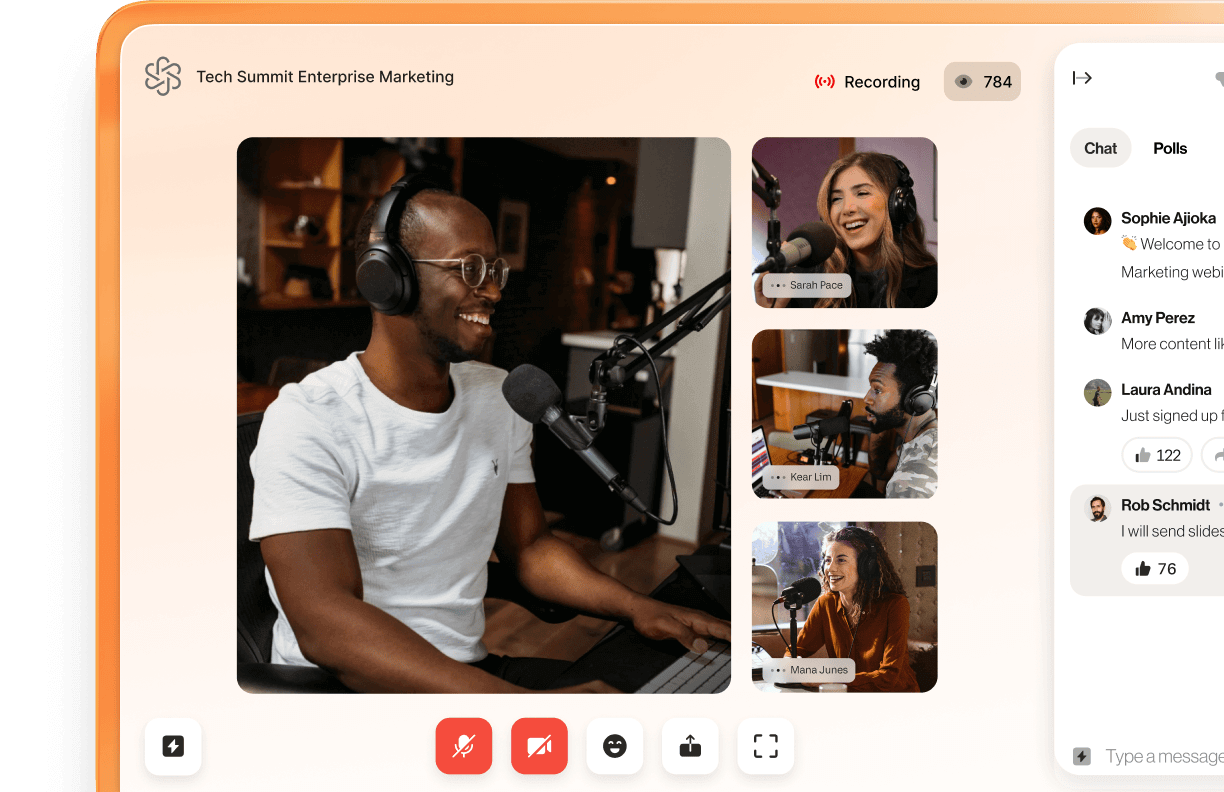 Recording feature on RingCentral Events platform