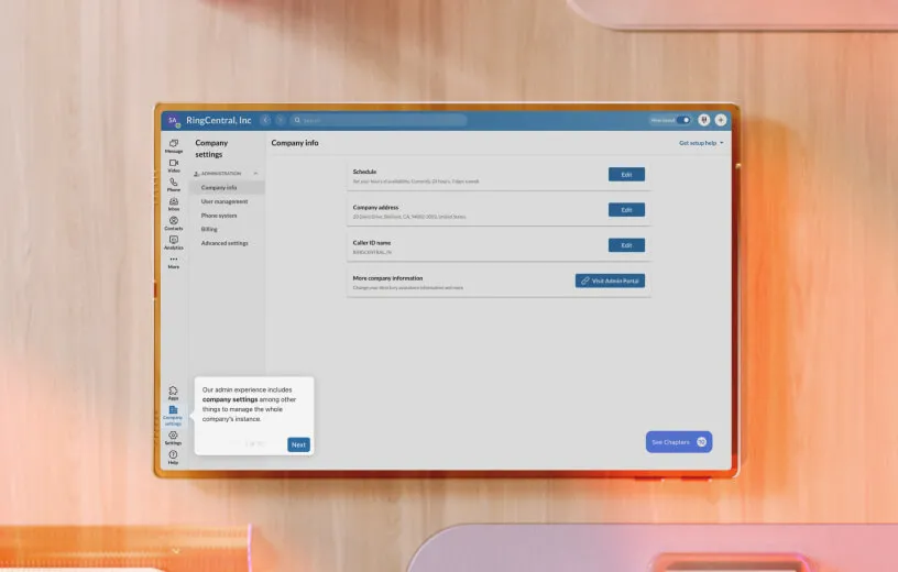 View RingCentral's Admin Portal tour