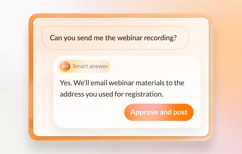 A sleek orange laptop featuring a RingCentral Event